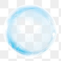 Clear bubble png sticker, aesthetic effect cut out, transparent background