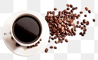 Black coffee png sticker, food & drink transparent background