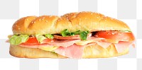 Sandwich png sticker, fast food transparent background