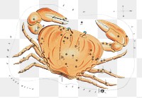 Crab constellation png sticker, zodiac animal cut out, transparent background