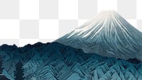Png Mount Fuji's Hiroaki Takahashi border sticker, transparent background remixed by rawpixel 