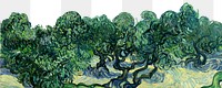 Png Van Gogh's Olive Trees border sticker, transparent background remixed by rawpixel 