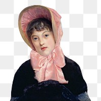 Png The Pink Capeline sticker, Jacques-Emile Blanche's vintage illustration, transparent background