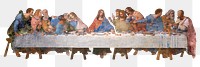 Png the last supper sticker, da Vinci-inspired artwork, transparent background, remixed by rawpixel