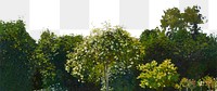 Png Monet's garden border sticker, transparent background remixed by rawpixel 