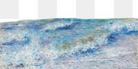 Png Pierre-Auguste Renoir's Seascape border sticker, transparent background remixed by rawpixel 