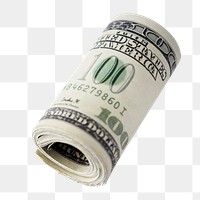 Dollar roll png sticker, money transparent background