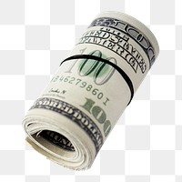 Dollar roll png sticker, money transparent background