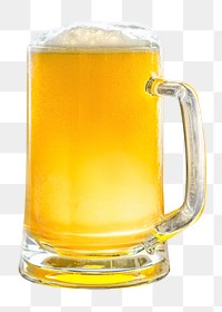 Beer glass png sticker, alcoholic beverage image on transparent background