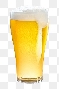 Beer glass png sticker, alcoholic beverage image on transparent background