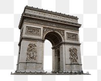 Arc de Triomphe png sticker, Paris famous landmark image on transparent background