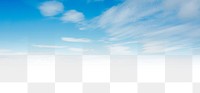 Blue sky png border, transparent background