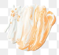 Cream smudge png sticker, transparent background