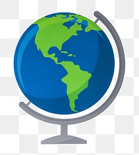 Globe png sticker, transparent background