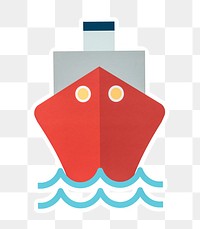 Cruising ship png sticker, transparent background
