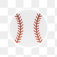 Baseball png sticker, transparent background