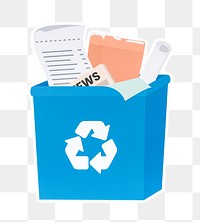 Recycle paper png sticker, transparent background