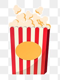 Popcorn snack png sticker, transparent background