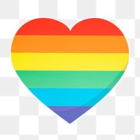  LGBTQ heart png sticker, transparent background