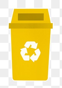 Recycle bin png sticker, transparent background