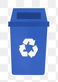 Recycle bin png sticker, transparent background