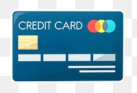 Credit card png sticker, transparent background