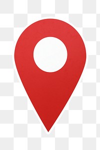 Location pin png sticker, transparent background