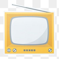 Retro television png sticker, transparent background