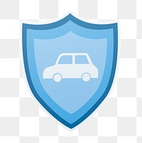 Car insurance png sign sticker, transparent background