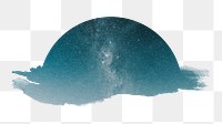 PNG Beautiful milky way in the night sky, collage element, transparent background