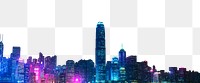 Cityscape png border, transparent background