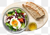 Breakfast salad png sticker, healthy food transparent background