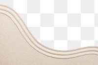 Sand png border, zen garden, transparent background