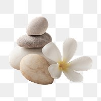 Spa stones png sticker, transparent background