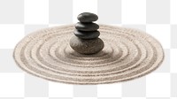 PNG Stacked zen stones sand, collage element, transparent background