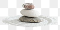 Zen stones png sticker, transparent background