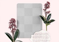 PNG invitation card mock transparent, collage elements flat lay design