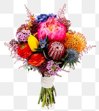 Colorful flower bouquet png sticker