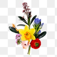 Beautiful flower arrangement png sticker