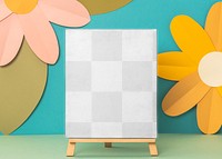 Canvas frame png mockup, transparent decoration 