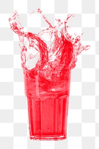 Pink soda png splash sticker, soft drink, transparent background