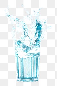 Water splash png sticker, drink, transparent background