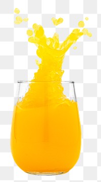 Orange juice png sticker, healthy drink transparent background