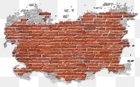 Png brick wall sticker, transparent background