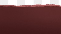 Red png border, torn paper design, transparent background