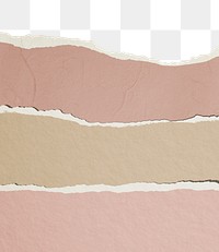 Brown & pink  png border, torn paper design, transparent background