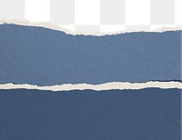 Blue shades png border, torn paper design, transparent background