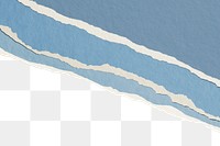 Blue shades png border, torn paper design, transparent background