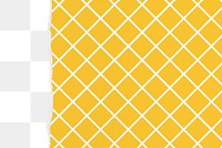 Yellow pattern png border, torn paper design, transparent background