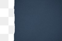 Deep blue png border, torn paper design, transparent background